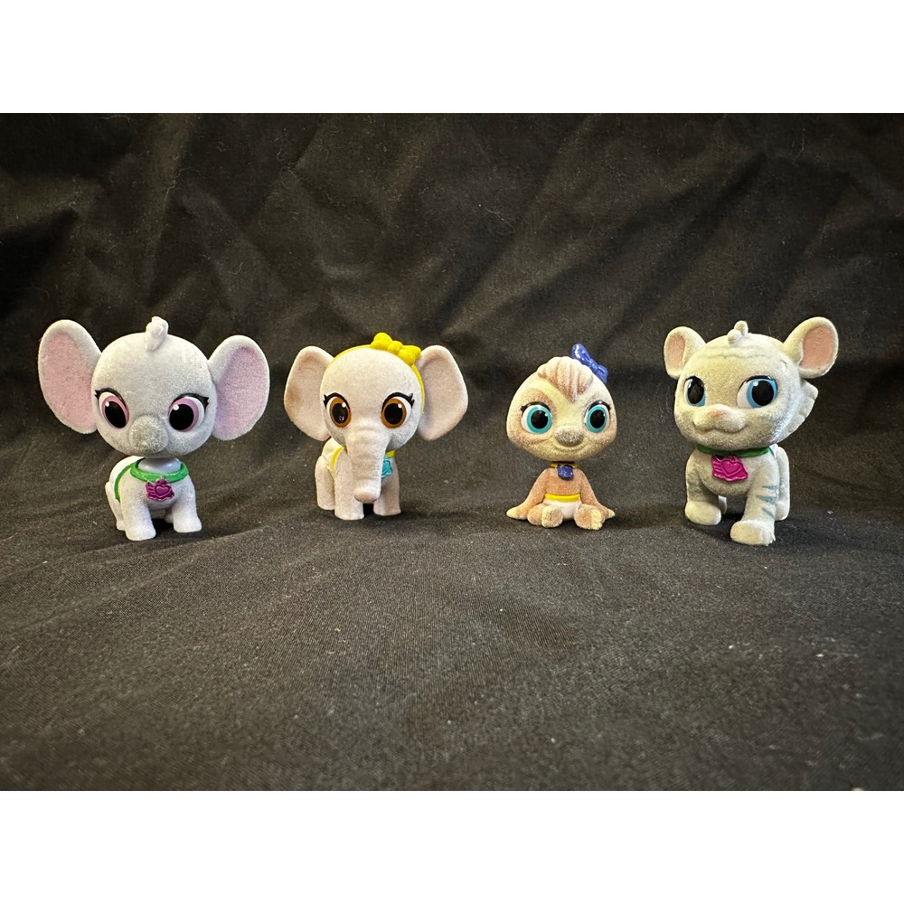 Disney Junior TOTS Flocked Animal Figures Lot Elephant Koala Sloth Tiger 4pc